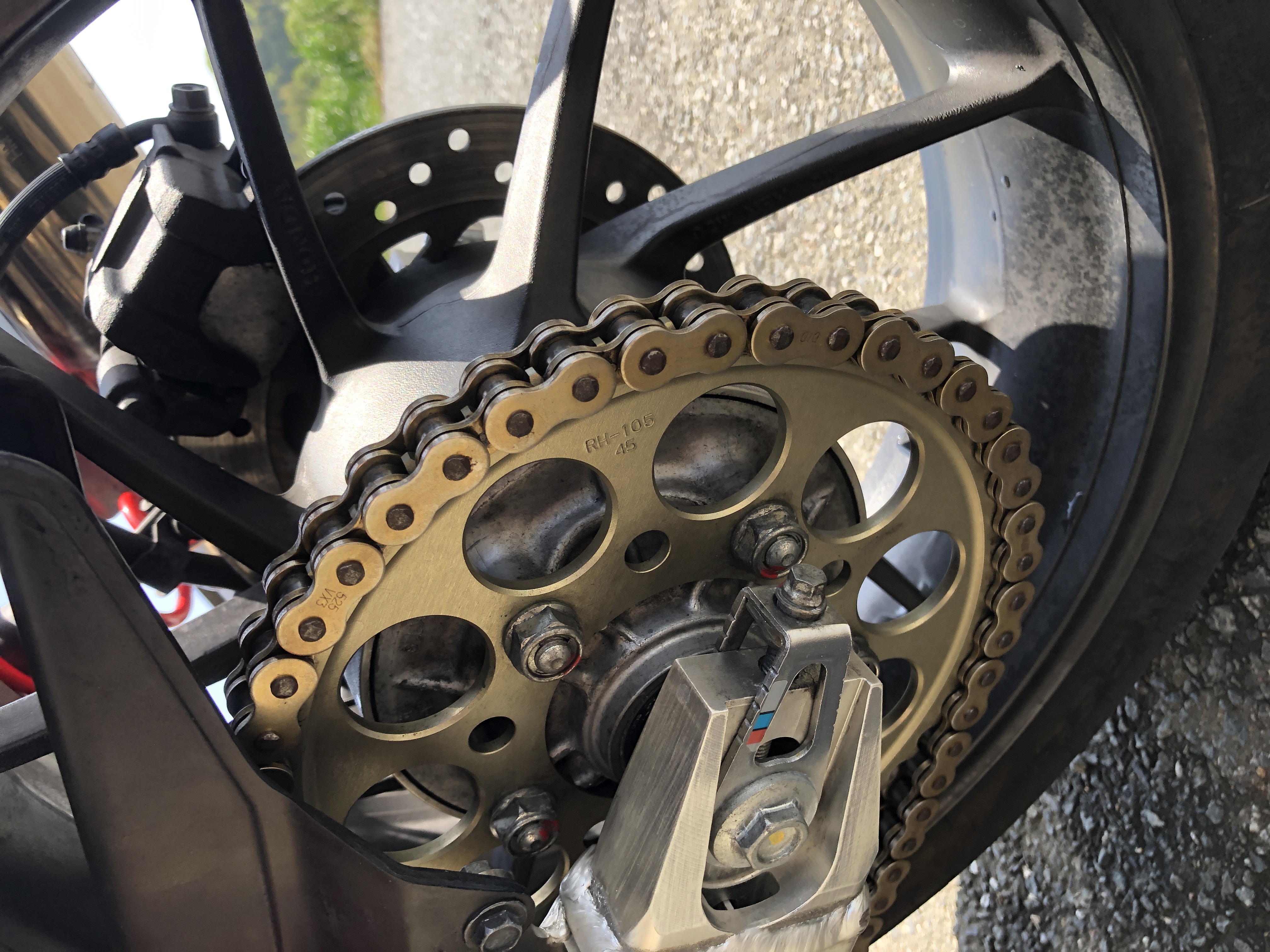 CB400SBチェーン掃除